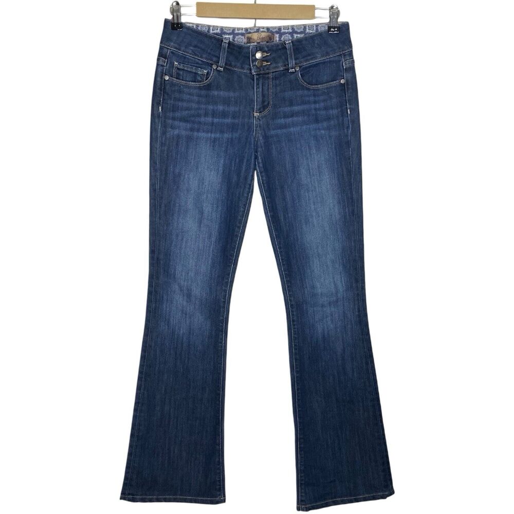 Paige Jeans Women 26 (29x32) Blue Boot Cut Low Rise Hidden Hills Denim Y2K Flare